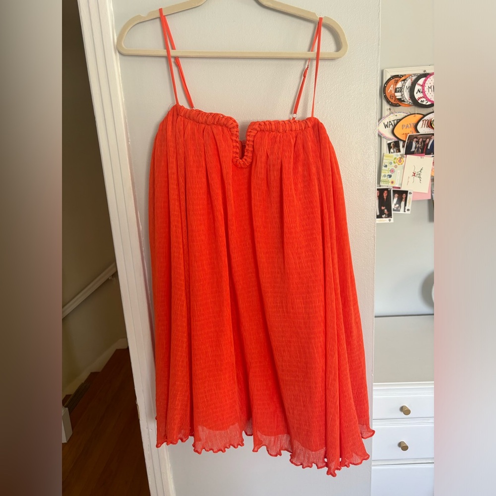 Elegant Orange Women's Mini Dress